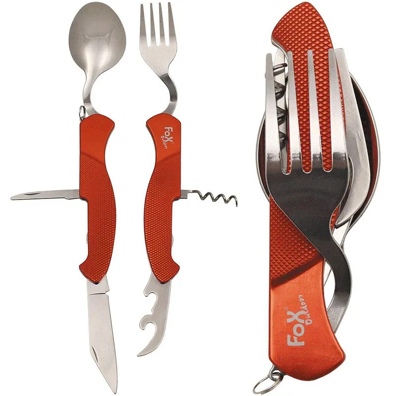 Taschenmesserbesteck 6in1 rot Neuheit