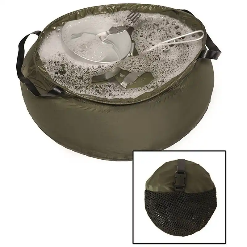 Waschbehälter Ripstop faltbar 10 l, oliv Neu