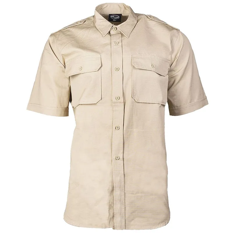 Tropenhemd kurzarm khaki Expressversand