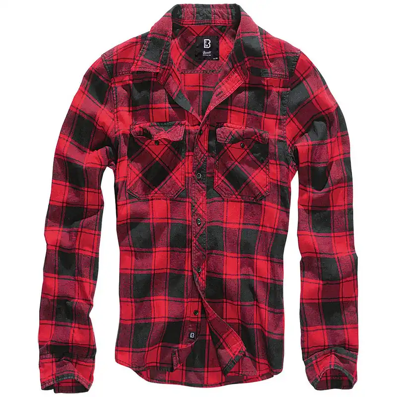 Brandit Checkshirt rot-schwarz Abverkauf