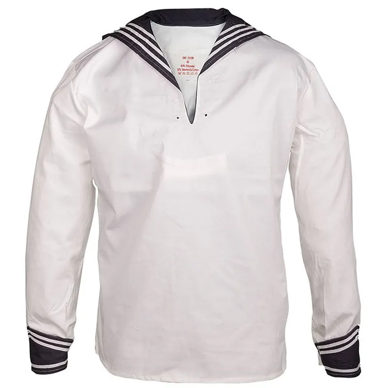 Nur Für Kurze Zeit BW Marinehemd weiß mit Marinekragen