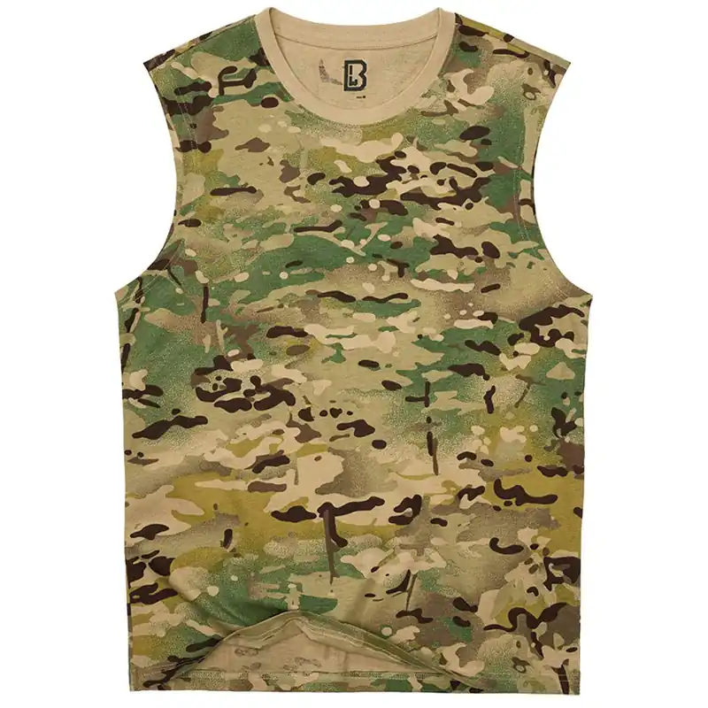 Billig T-Shirt ärmellos tactical camo