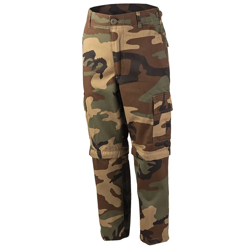 US Zip-off BDU Hose Kids woodland Echt