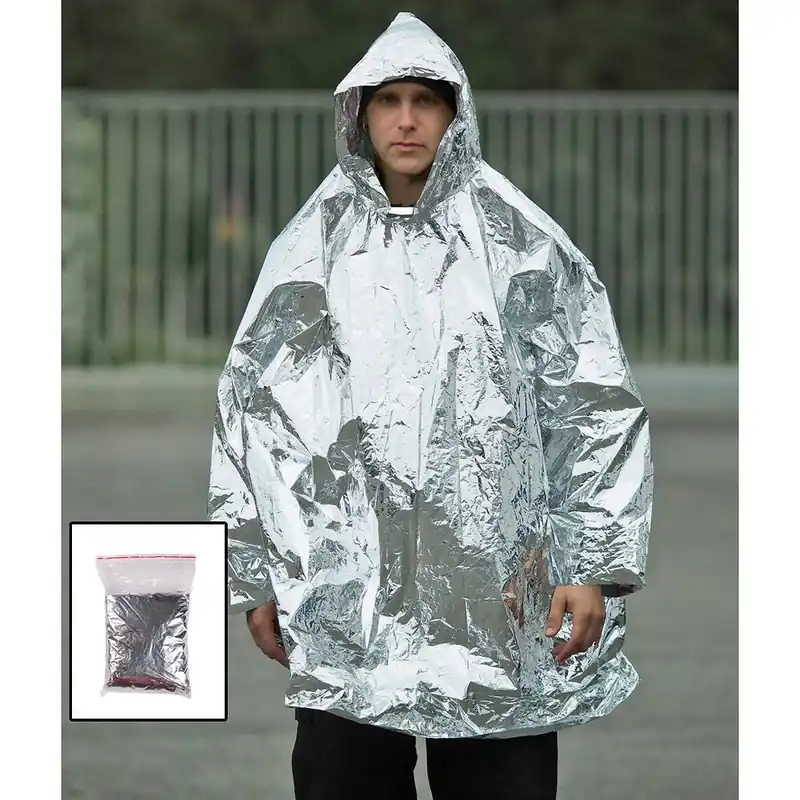 Survival Poncho silber Finale Aktion