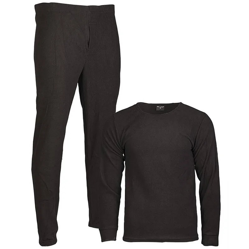 Top-Seller Unterwäsche Thermofleece Rundhals schwarz