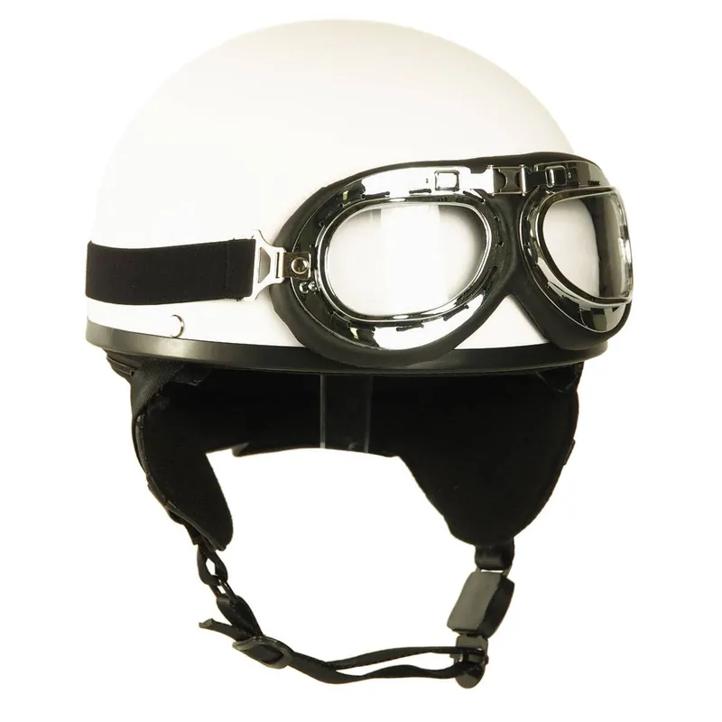Retro Helm Halbschale weiß Neu Im Sortiment