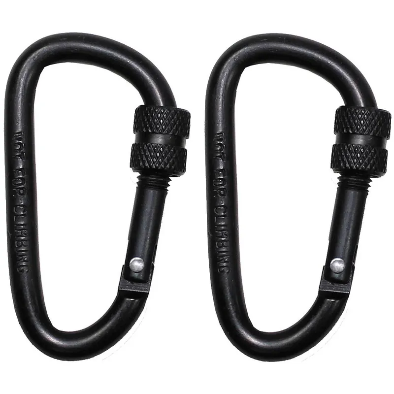Sofort Bestellen 2 Stk Karabiner Schraubverschluss schwarz