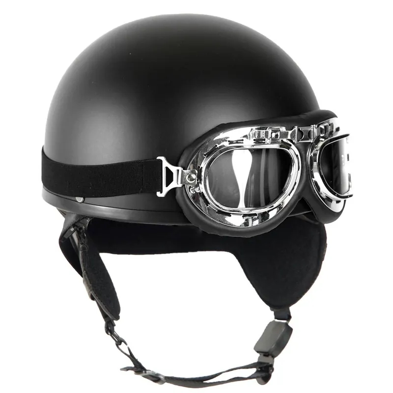 Retro Helm Halbschale schwarz Wochenendangebot