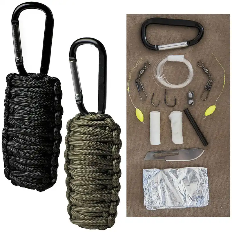 Sale Paracord Survival Kit small versch. Farben