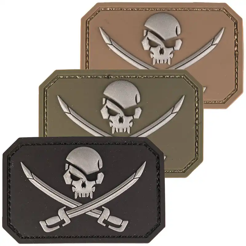 Patch 3D Skull with swords versch. Farben Abverkauf