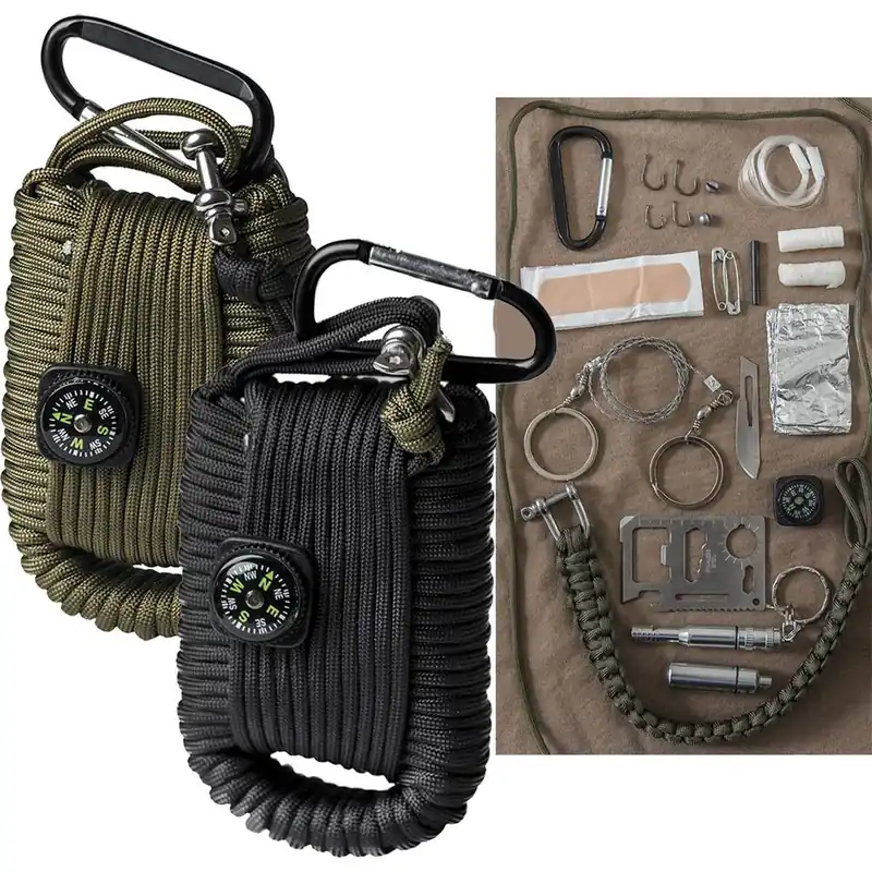 Paracord Survival Kit large versch. Farben Nur Für Kurze Zeit