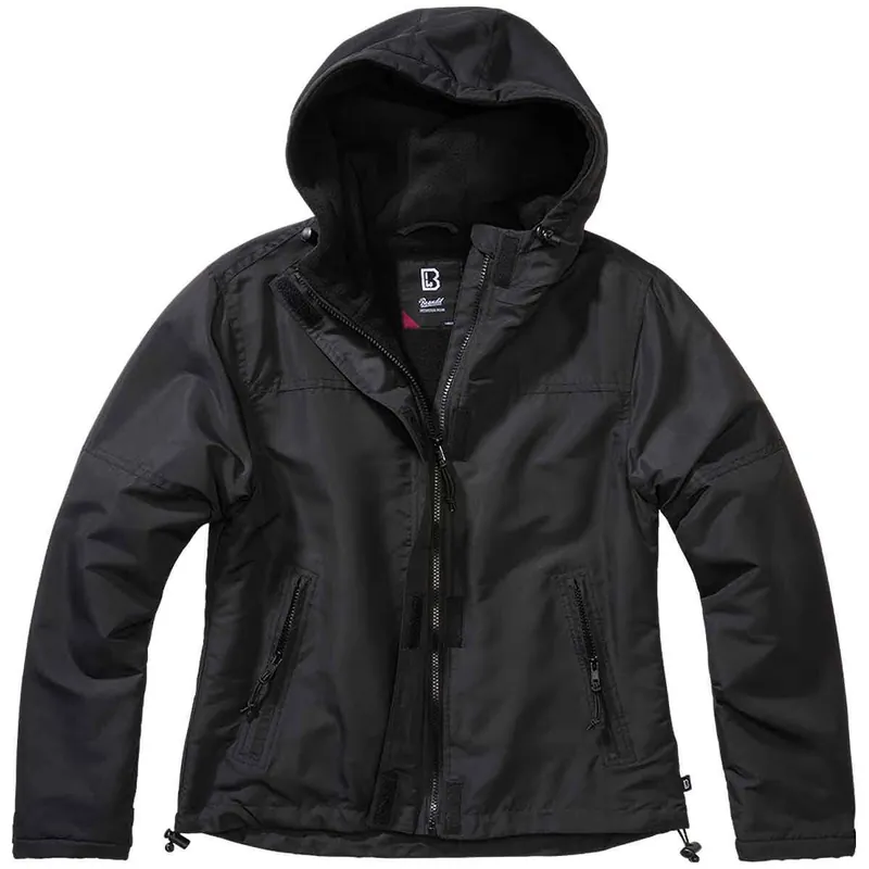 Ladies Windbreaker Frontzip schwarz Neu