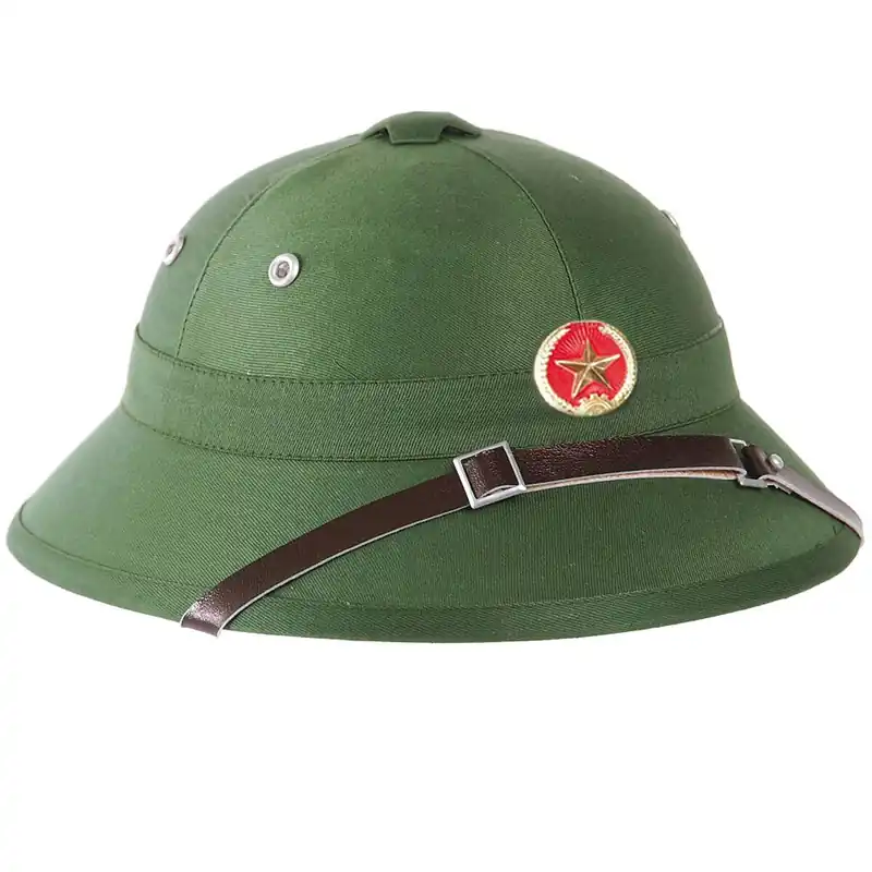 Vietcong Tropenhelm mit Abzeichen Nur Heute