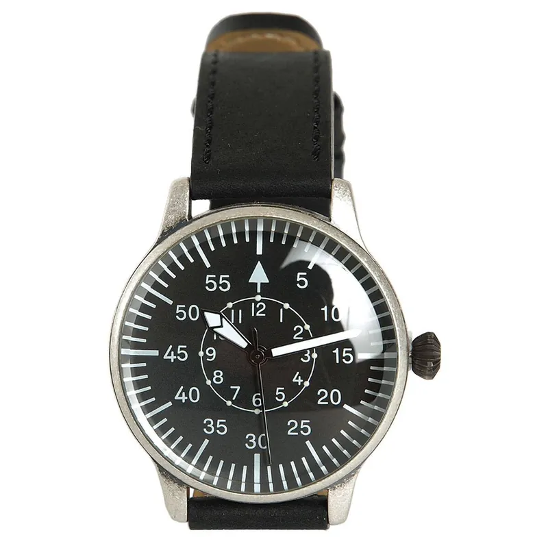 Fliegeruhr Retro ME109 schwarz Beliebt
