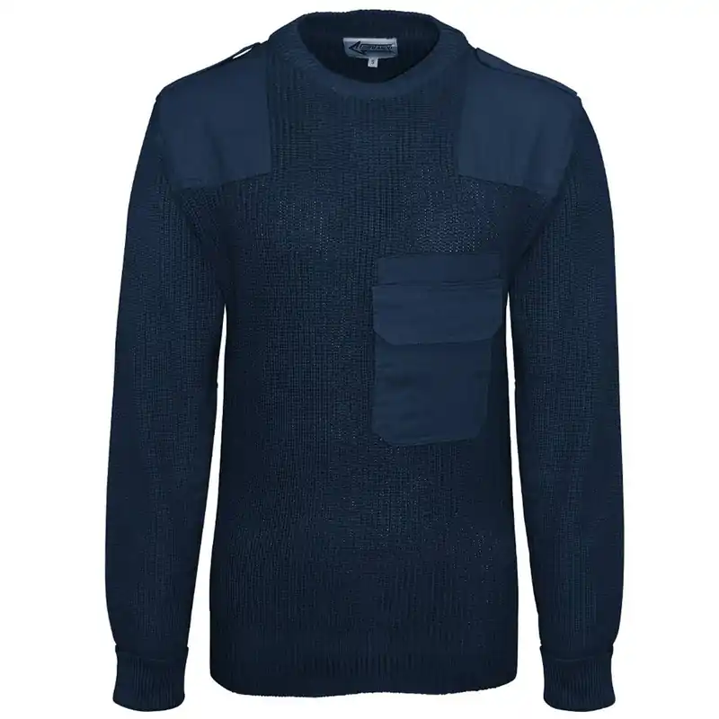 BW Pullover Baumwolle blau Echt