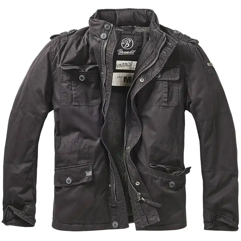Markenware Brandit Britannia Winterjacke schwarz