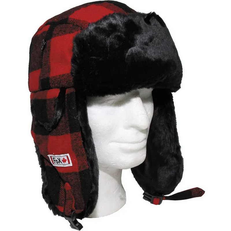 Top-Seller Holzfällermütze rot/schwarz