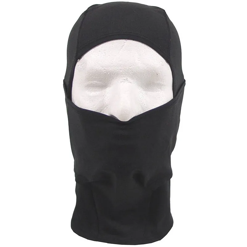 Balaclava mit Schlitz Elasthan schwarz Finale Aktion
