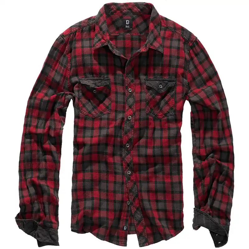 Bestpreis Brandit Checkshirt Duncan rot-braun