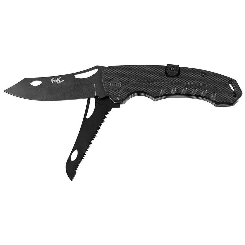 Klappmesser mit Säge und G10-Griff schwarz Neue Ware