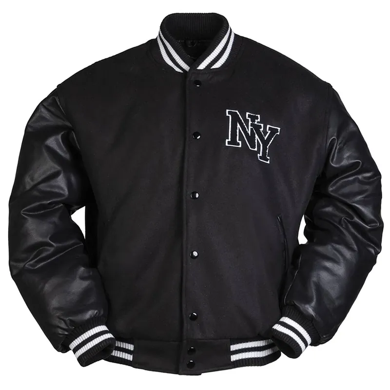 Knallerangebot NY Baseballjacke mit Patch schwarz