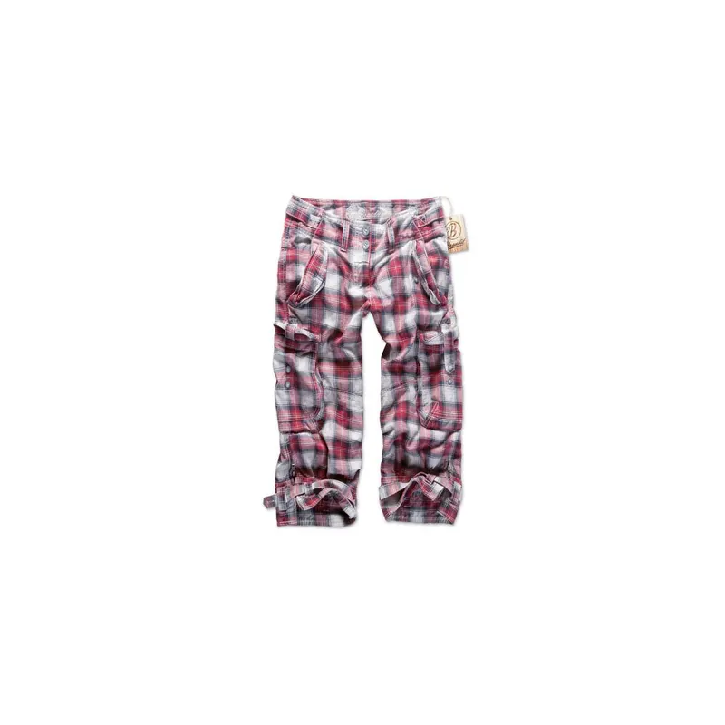 Markenware Vanity Ladies 3/4 Shorts rot-schwarz