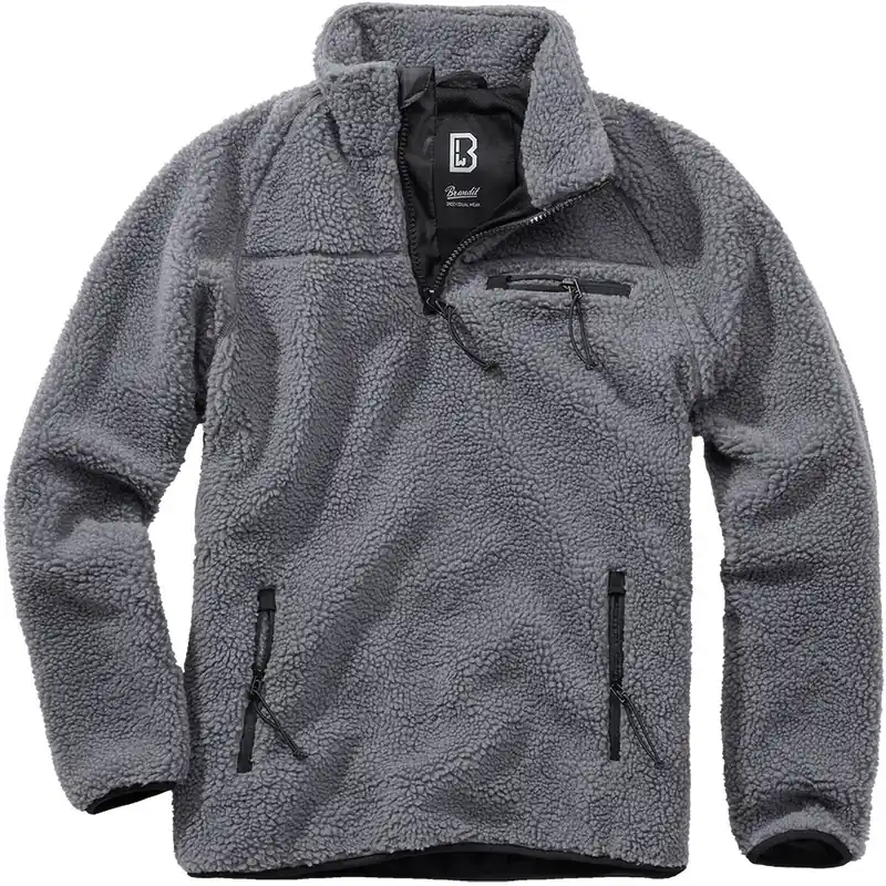 Jetzt Kaufen Teddyfleece Troyer anthrazit