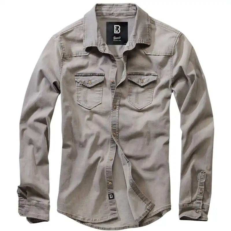 Riley Denim Hemd grau Preis Gesenkt