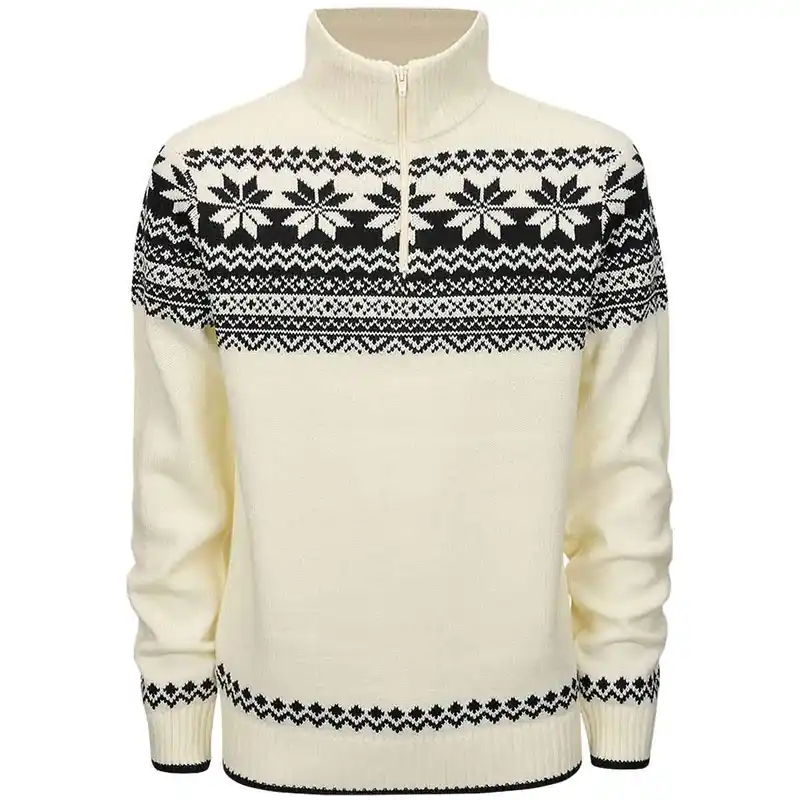 Mega-Angebot Norweger Pullover Troyer weiß