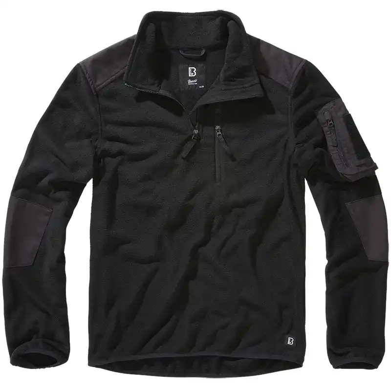 Knallerangebot Brandit Fleece Troyer Ripstop schwarz