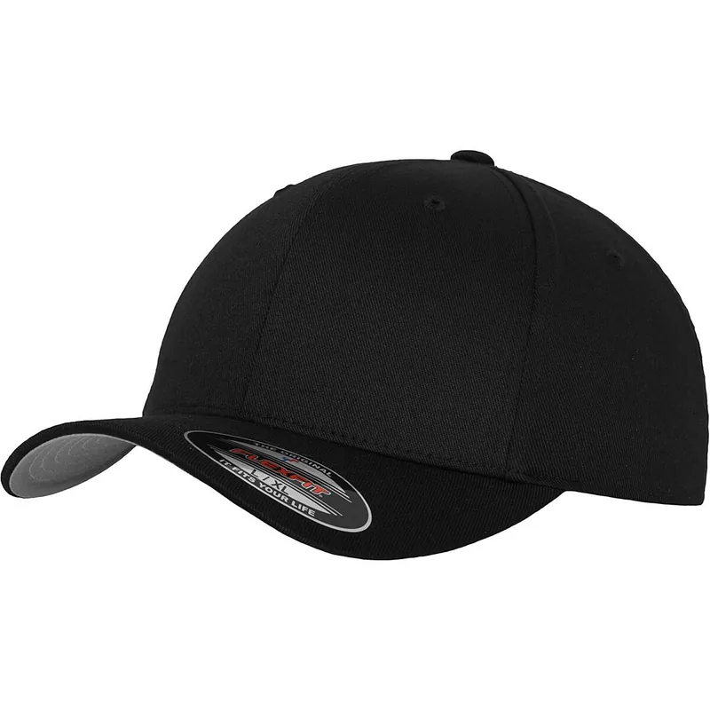 Flexfit Wooly Combed Cap schwarz/grau Markenware
