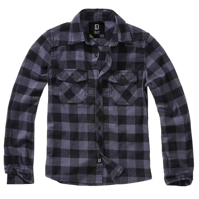 Kinder Checkshirt schwarz-grau Markenprodukt