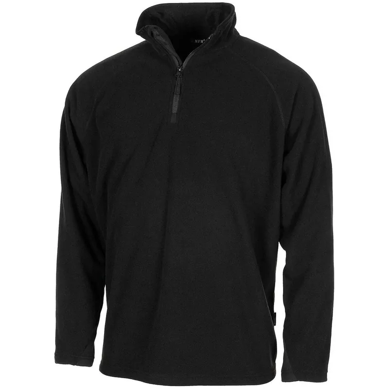Schnäppchen Microfleece Troyer schwarz