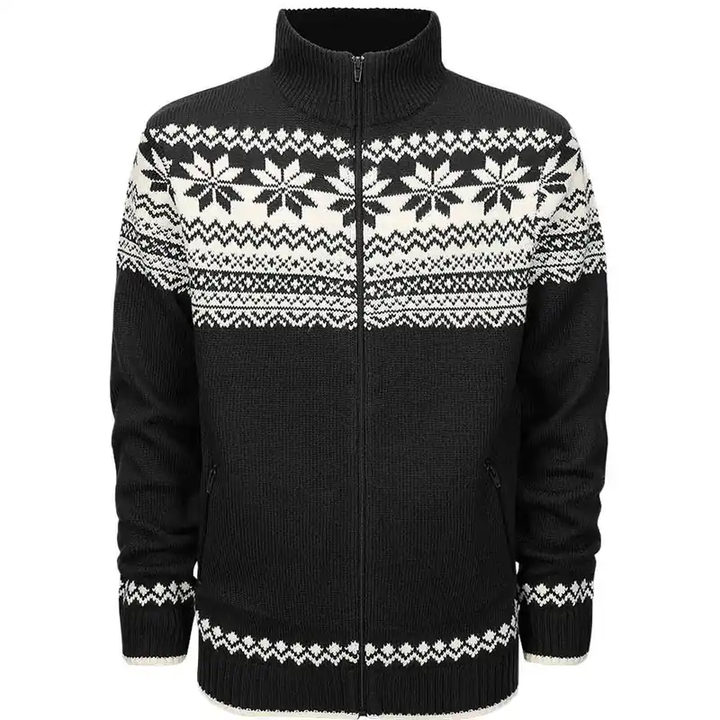 Norweger Strickjacke schwarz Letzte Chance