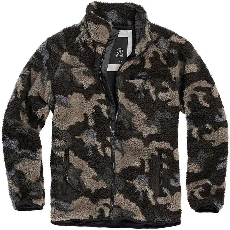Markenware Teddyfleece Jacke darkcamo