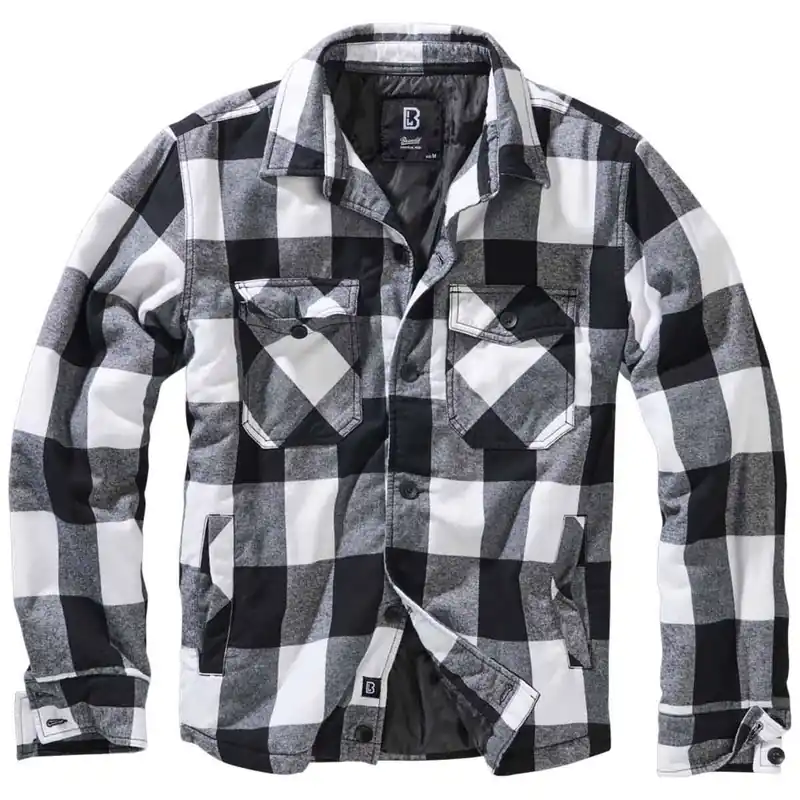 Saisonangebot Lumberjacket weiß-schwarz