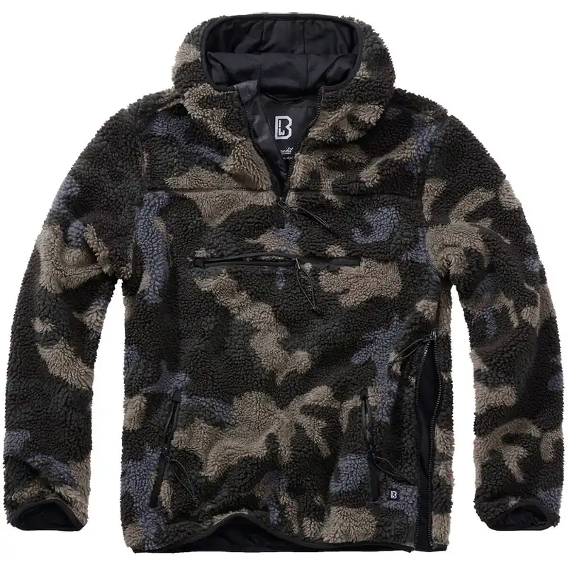 Mega-Angebot Teddyfleece Pullover mit Kapuze darkcamo