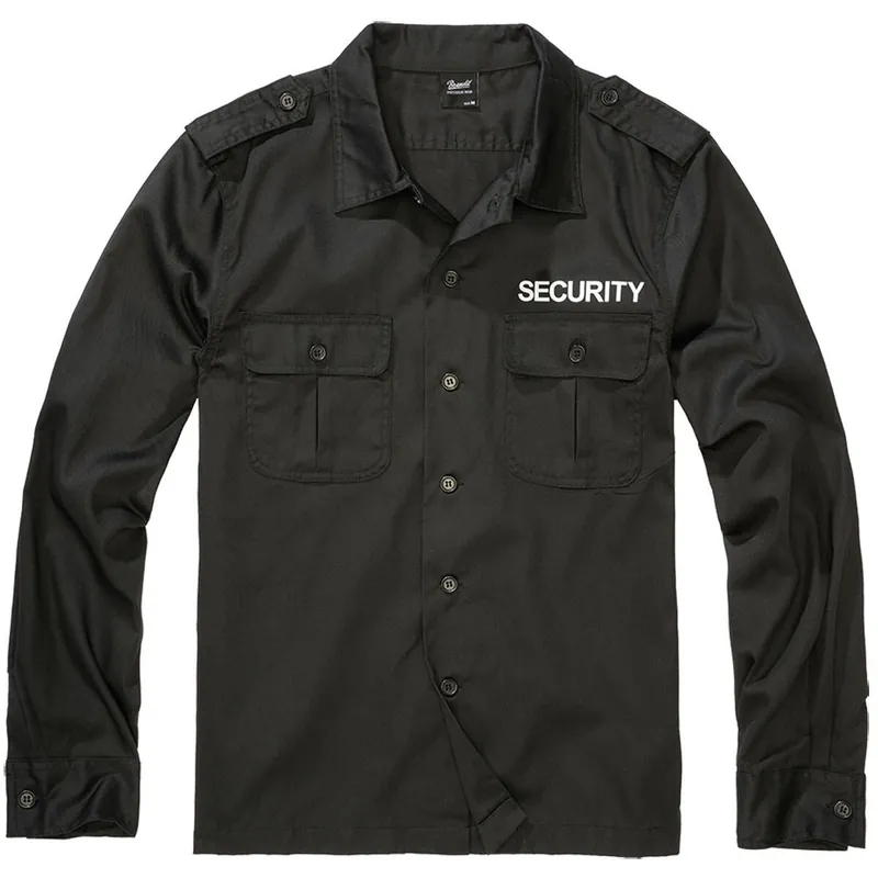 Finale Aktion US Hemd Security langarm schwarz