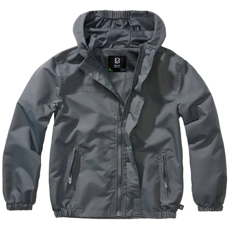 Angebot Kinder Sommer Windbreaker Frontzip anthrazit
