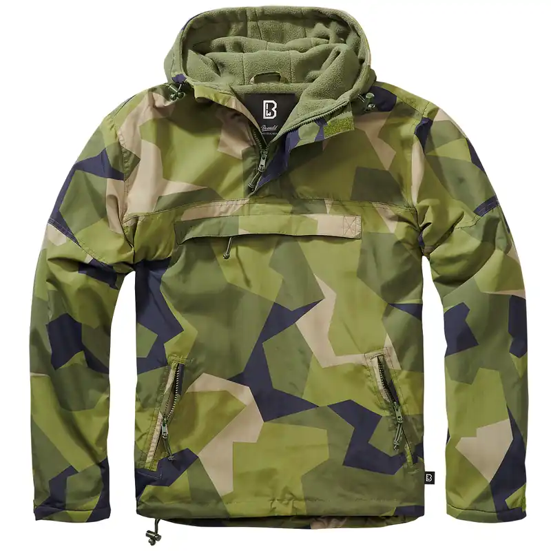 Zertifiziert Hooded Windbreaker schwedisch tarn
