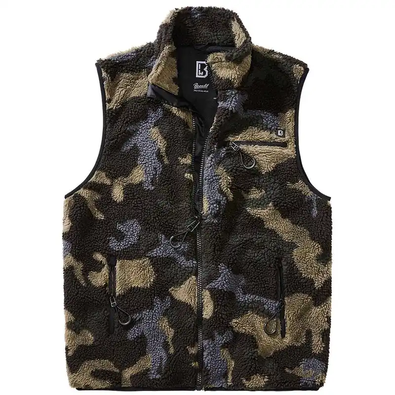 Teddyfleecce Weste darkcamo Preis Gesenkt