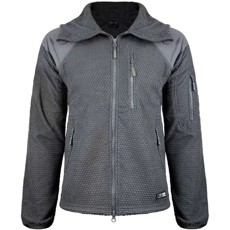 Jetzt Kaufen Fleecejacke Delta mit Kapuze grau