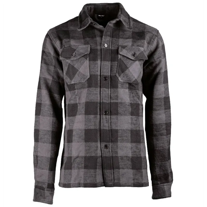 Top-Seller Holzfällerhemd Thermo schwarz-grau