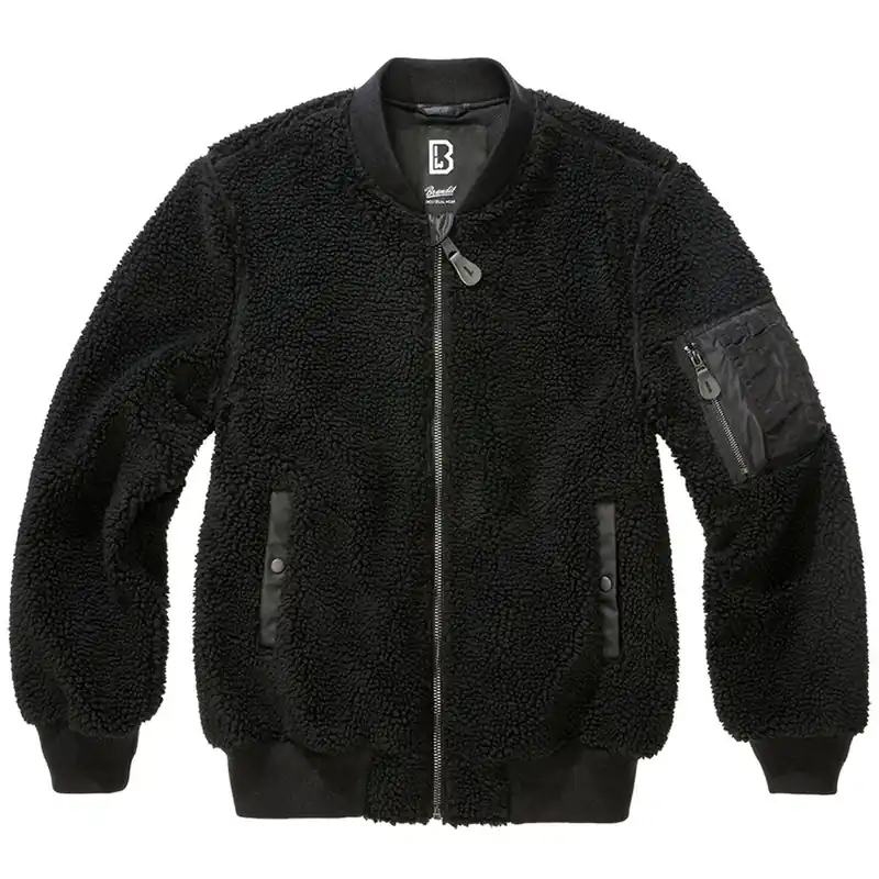 Solange Der Vorrat Reicht MA1 Sherpa Jacke schwarz