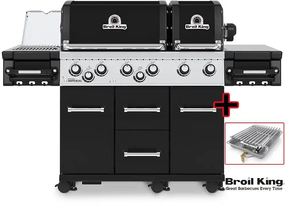 Broil King IMPERIAL™ 690 XL PRO Black IR inkl. Infrarot Seitenbrenner und Drehspieß Abverkauf