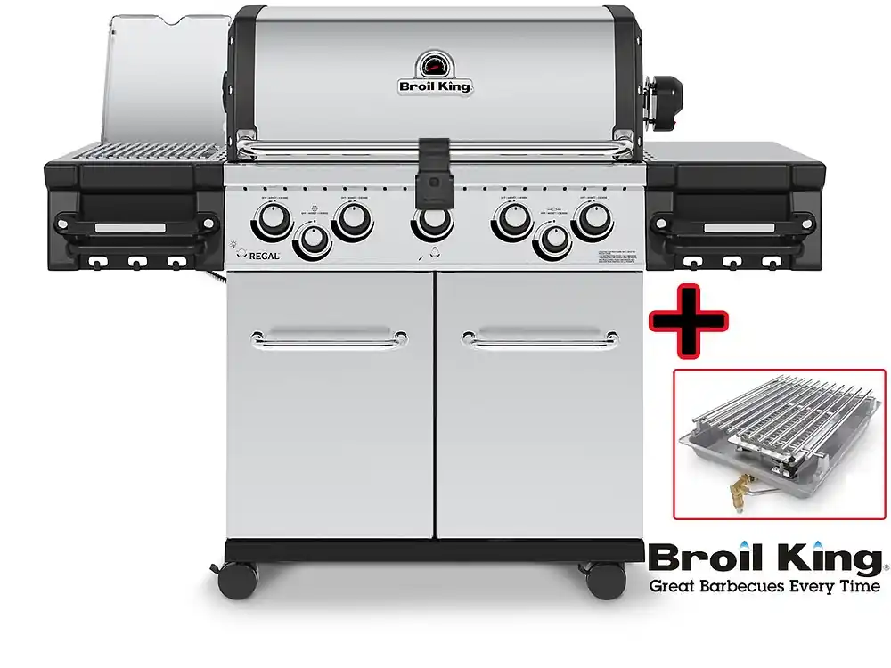 Saisonangebot Broil King REGAL S590 PRO IR inkl. Infrarot Seitenbrenner und Drehspieß mit Edelstahl-Grillroste