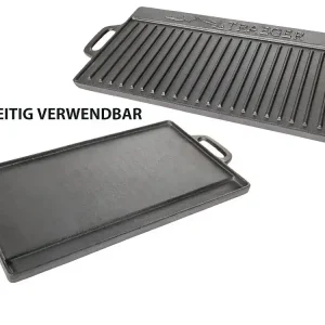 Nur Für Kurze Zeit Traeger Gusseiserne Grillplatte, wendbar 50,8 cm x 22,86 cm
