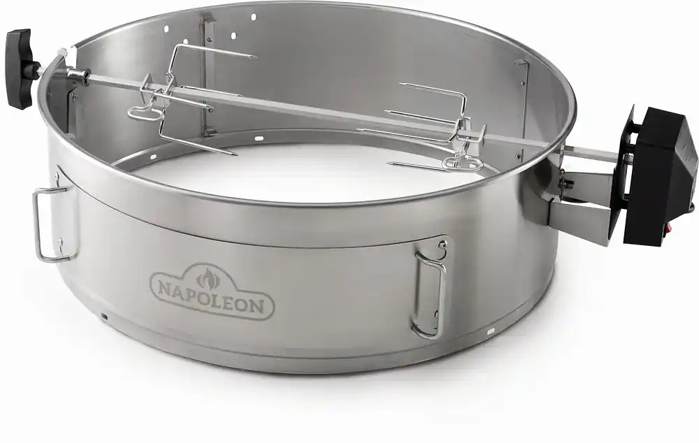 Napoleon Rotisserie Heavy Duty & Pizzaofen Einsatz für Holzkohle Kugelgrill Ø 57cm (bis 2023) Super-Preis