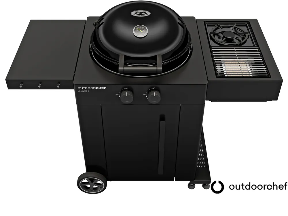 Saisonangebot OUTDOORCHEF AROSA 570 G EVO PLUS BLACK inkl. Cooking Blazing Zone