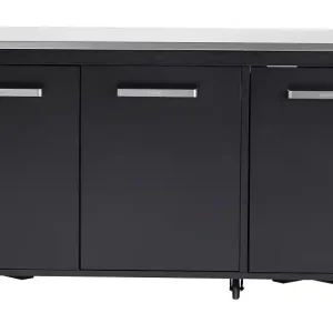 Cozze Outdoortisch 180x60x90 cm Outdoorschrank Pizzatisch 3 Türen Top-Angebot